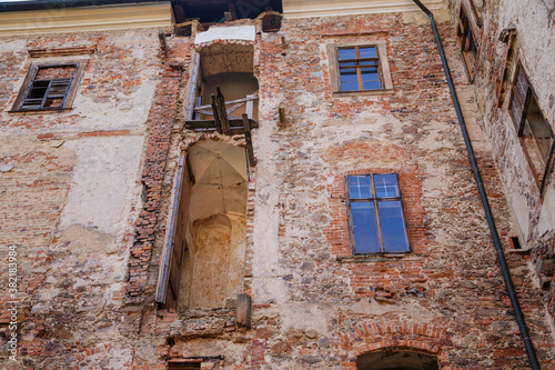 Old baroque castle Jezeri and its slow reconstruction, Northern Bohemia, Czech Republic