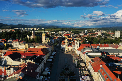 Aerial view of Banska Bystrica city in Slovakia
