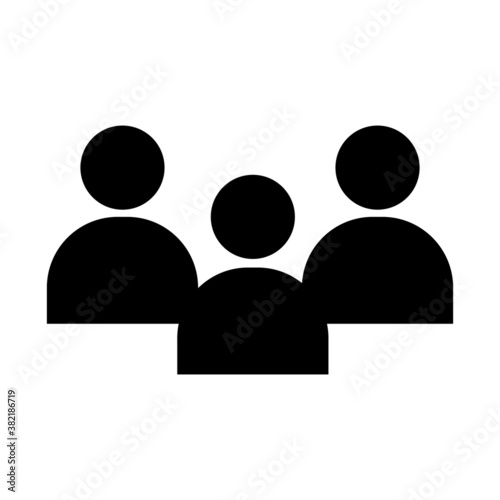 User group icon flat style isolated 