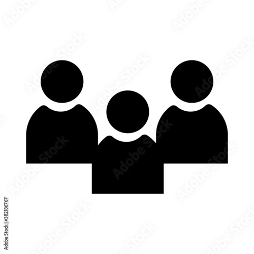 User group icon flat style isolated 