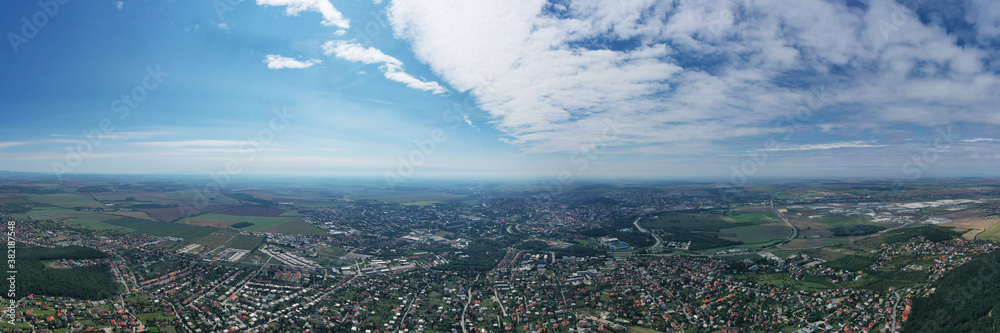 Panorama - Aerial view of the city of Nitra in Slovakia