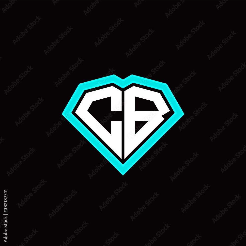C B initial letter with unique diamond style logo template vector C B initial letter with unique diamond style logo template vector