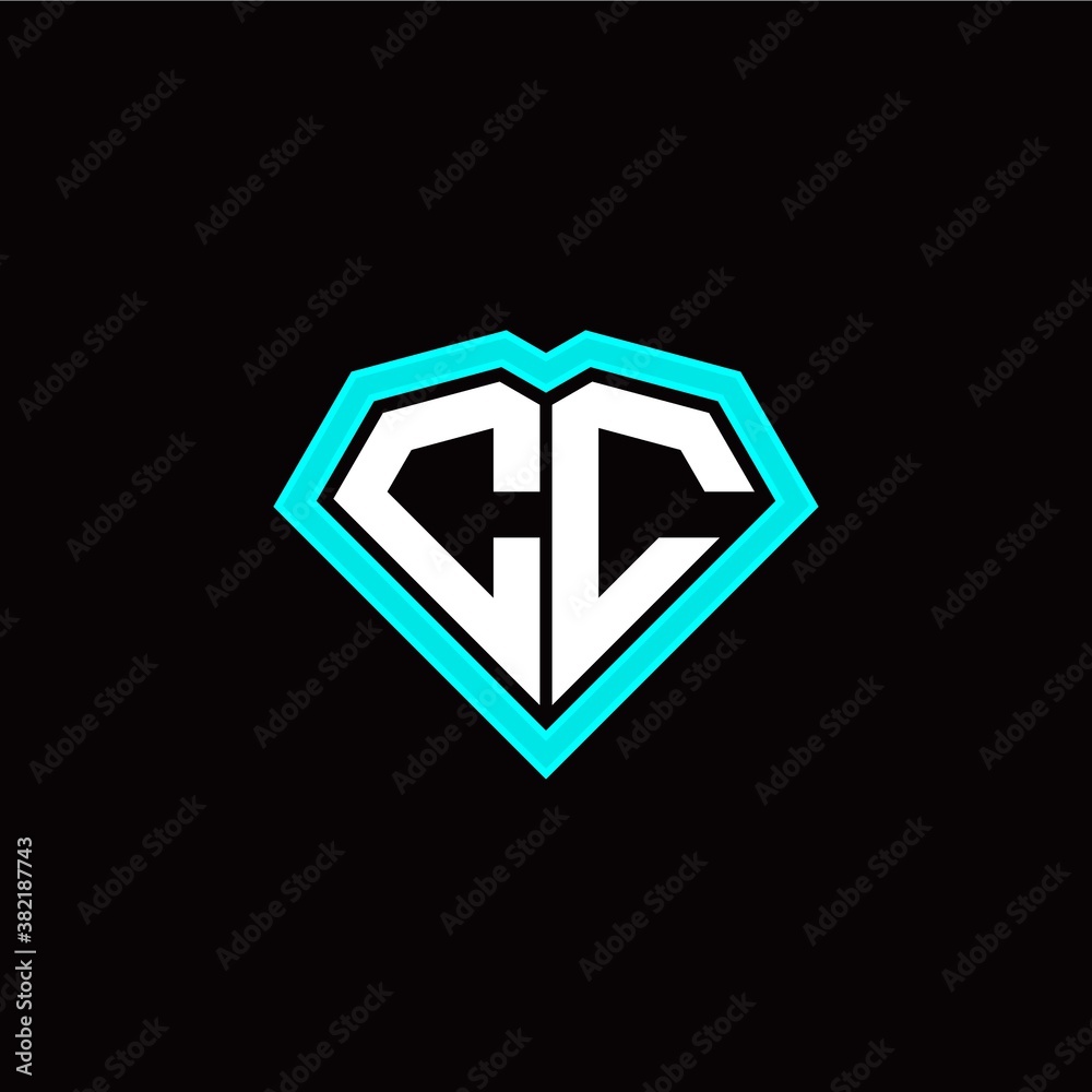 C C initial letter with unique diamond style logo template vector C C initial letter with unique diamond style logo template vector