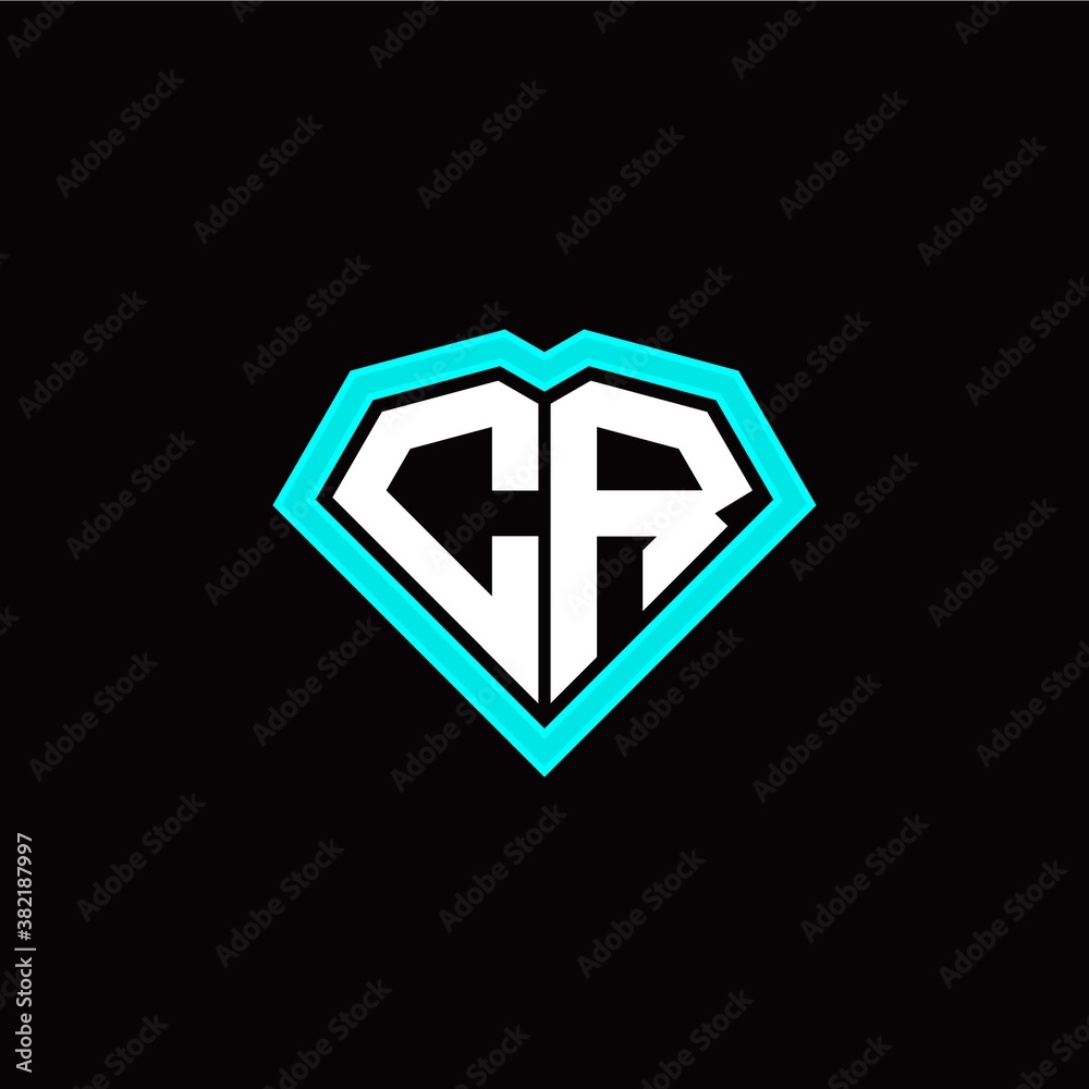 C R initial letter with unique diamond style logo template vector C R initial letter with unique diamond style logo template vector