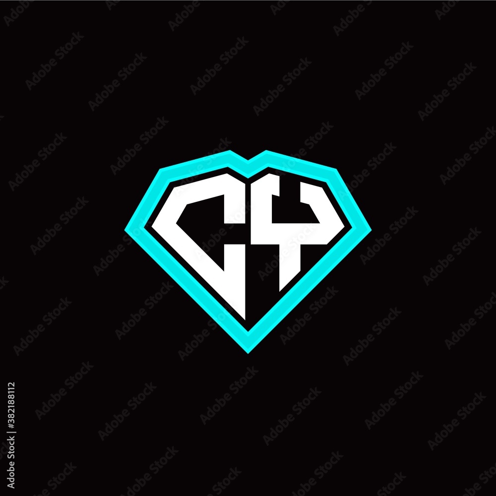 C Y initial letter with unique diamond style logo template vector C Y initial letter with unique diamond style logo template vector