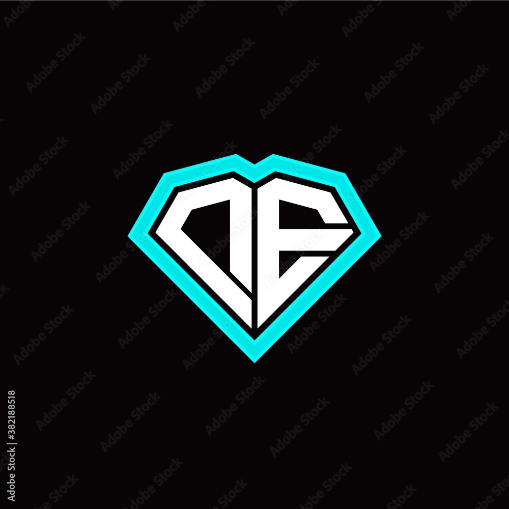 D E initial letter with unique diamond style logo template vector D E initial letter with unique diamond style logo template vector