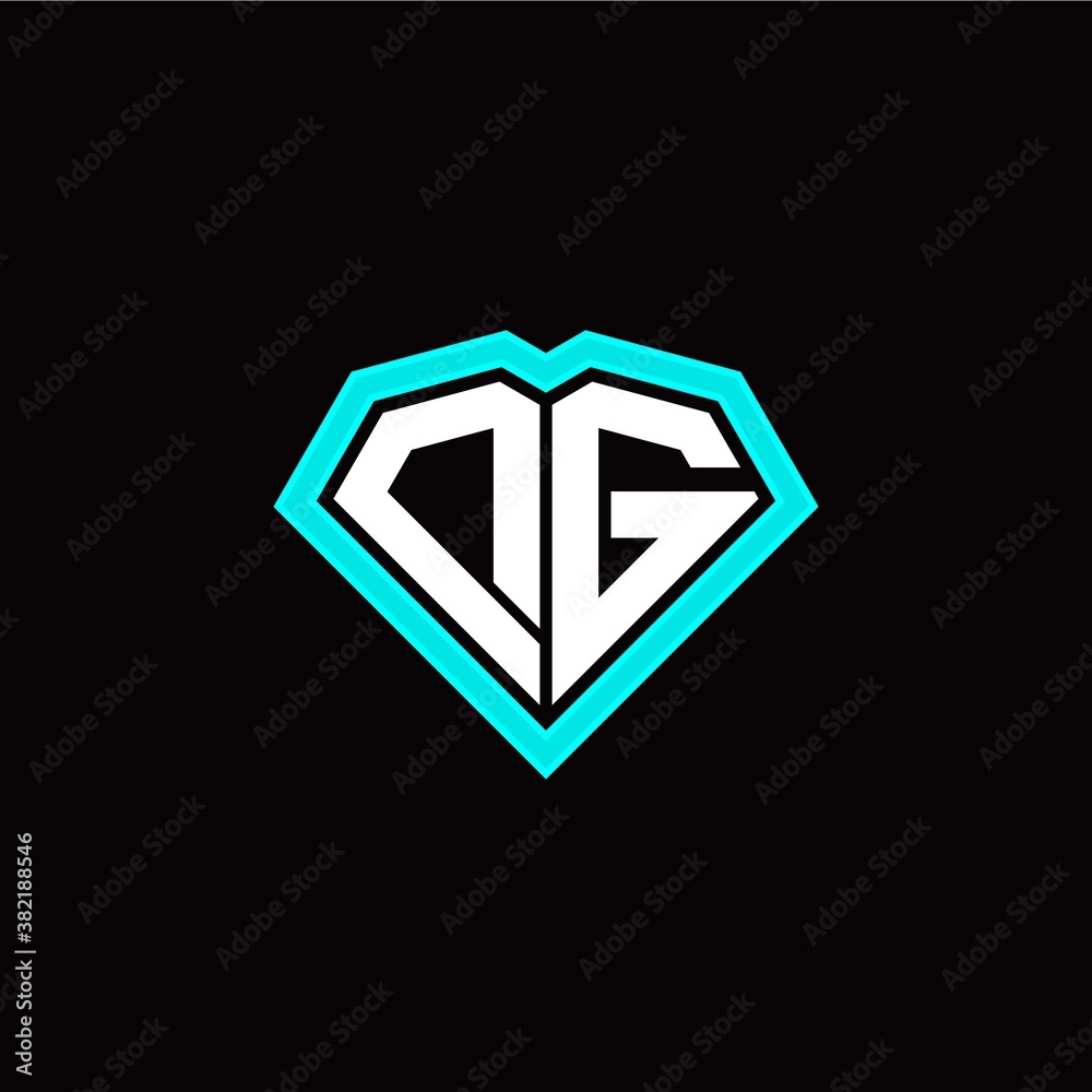 D G initial letter with unique diamond style logo template vector D G initial letter with unique diamond style logo template vector