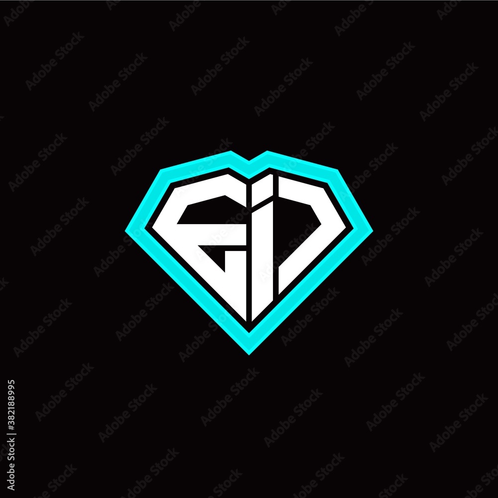 E I initial letter with unique diamond style logo template vector E I initial letter with unique diamond style logo template vector