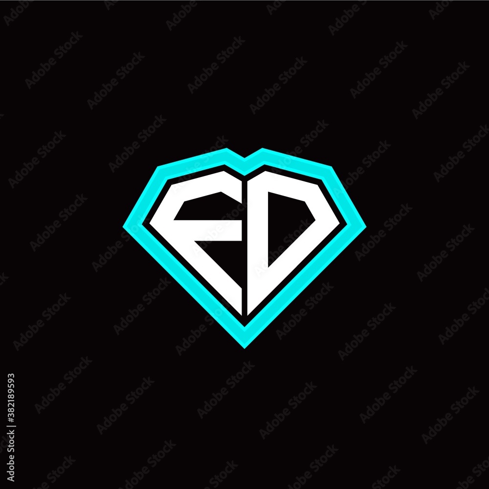 F O initial letter with unique diamond style logo template vector F O initial letter with unique diamond style logo template vector