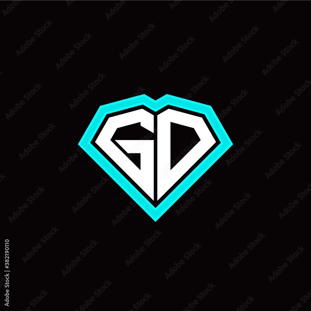 G O initial letter with unique diamond style logo template vector G O initial letter with unique diamond style logo template vector