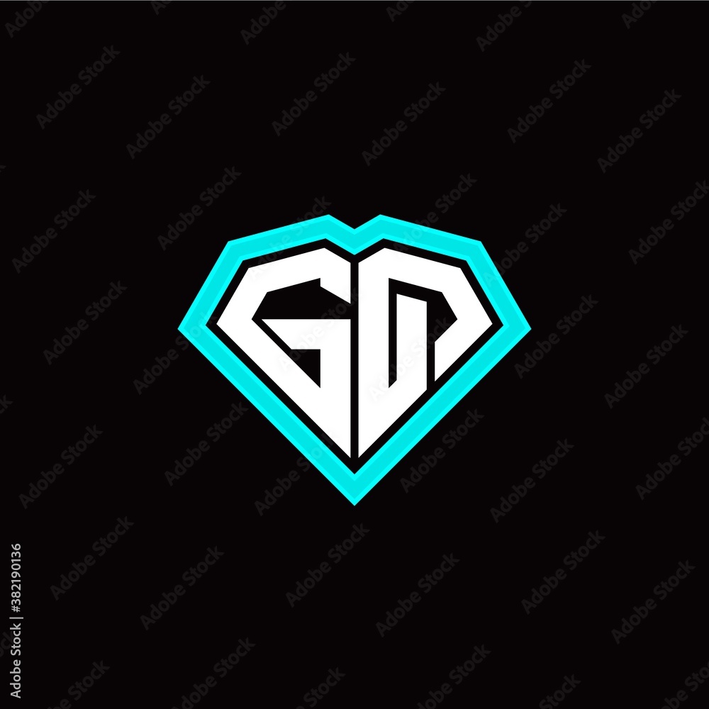 G Q initial letter with unique diamond style logo template vector G Q initial letter with unique diamond style logo template vector