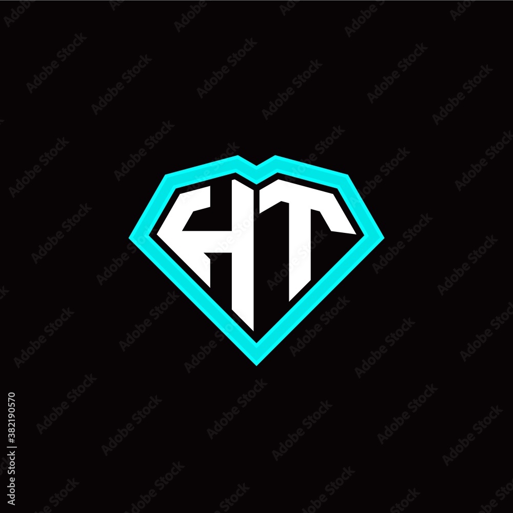 H T initial letter with unique diamond style logo template vector H T initial letter with unique diamond style logo template vector