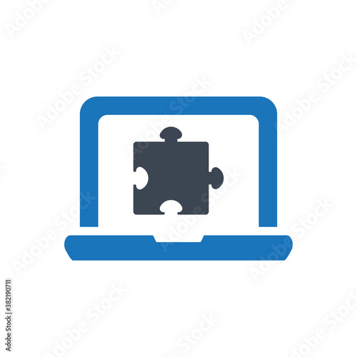 Online problem solving icon ( vector illustration )