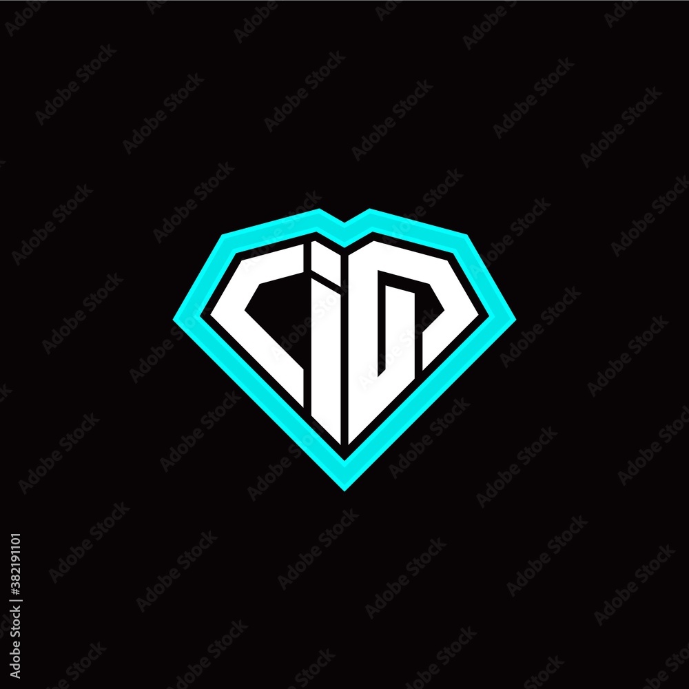 I Q initial letter with unique diamond style logo template vector I Q initial letter with unique diamond style logo template vector