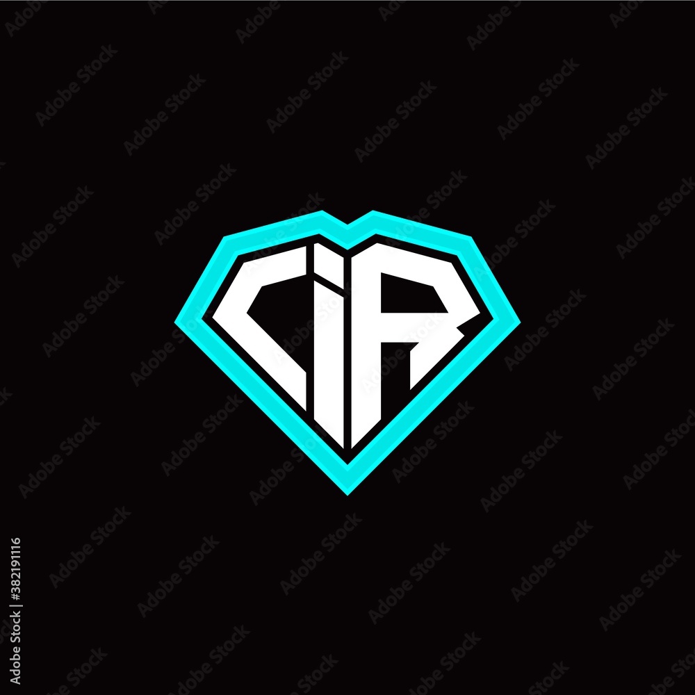 I R initial letter with unique diamond style logo template vector I R initial letter with unique diamond style logo template vector