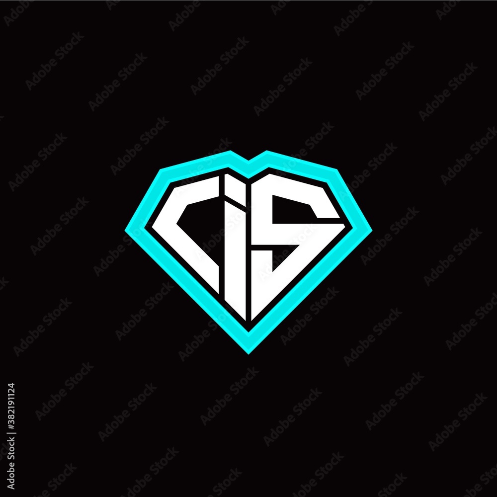 I S initial letter with unique diamond style logo template vector I S initial letter with unique diamond style logo template vector