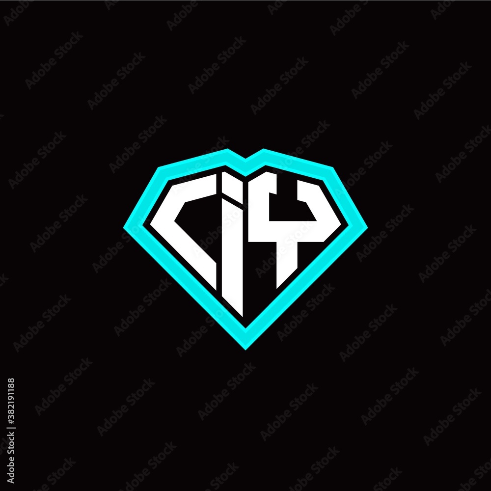 I Y initial letter with unique diamond style logo template vector I Y initial letter with unique diamond style logo template vector