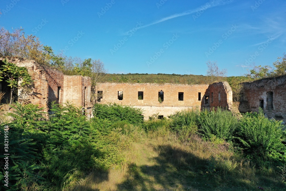 Fototapeta premium Aerial view of the Marianska Celad monastery near the village of Velke Lovce in Slovakia