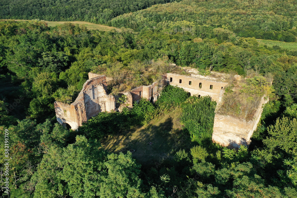 Aerial view of the Marianska Celad monastery near the village of Velke Lovce in Slovakia Aerial view of the Marianska Celad monastery near the village of Velke Lovce in Slovakia