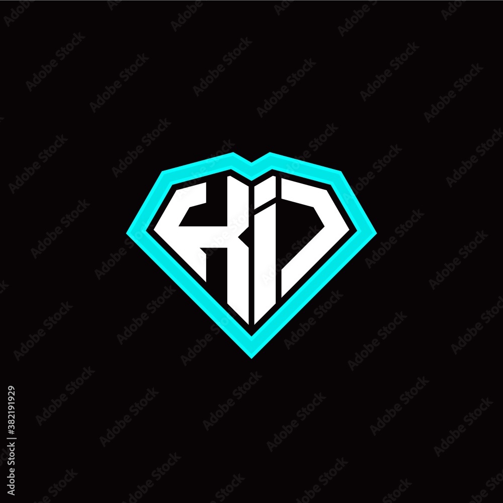 K I initial letter with unique diamond style logo template vector K I initial letter with unique diamond style logo template vector