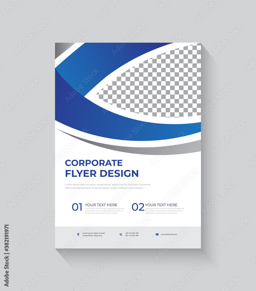 Creative new corporate business flyer design in template