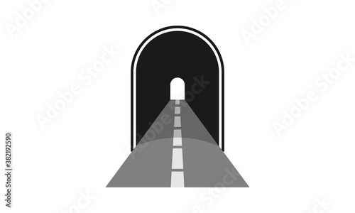 Tunnel and the street illustration vector design
