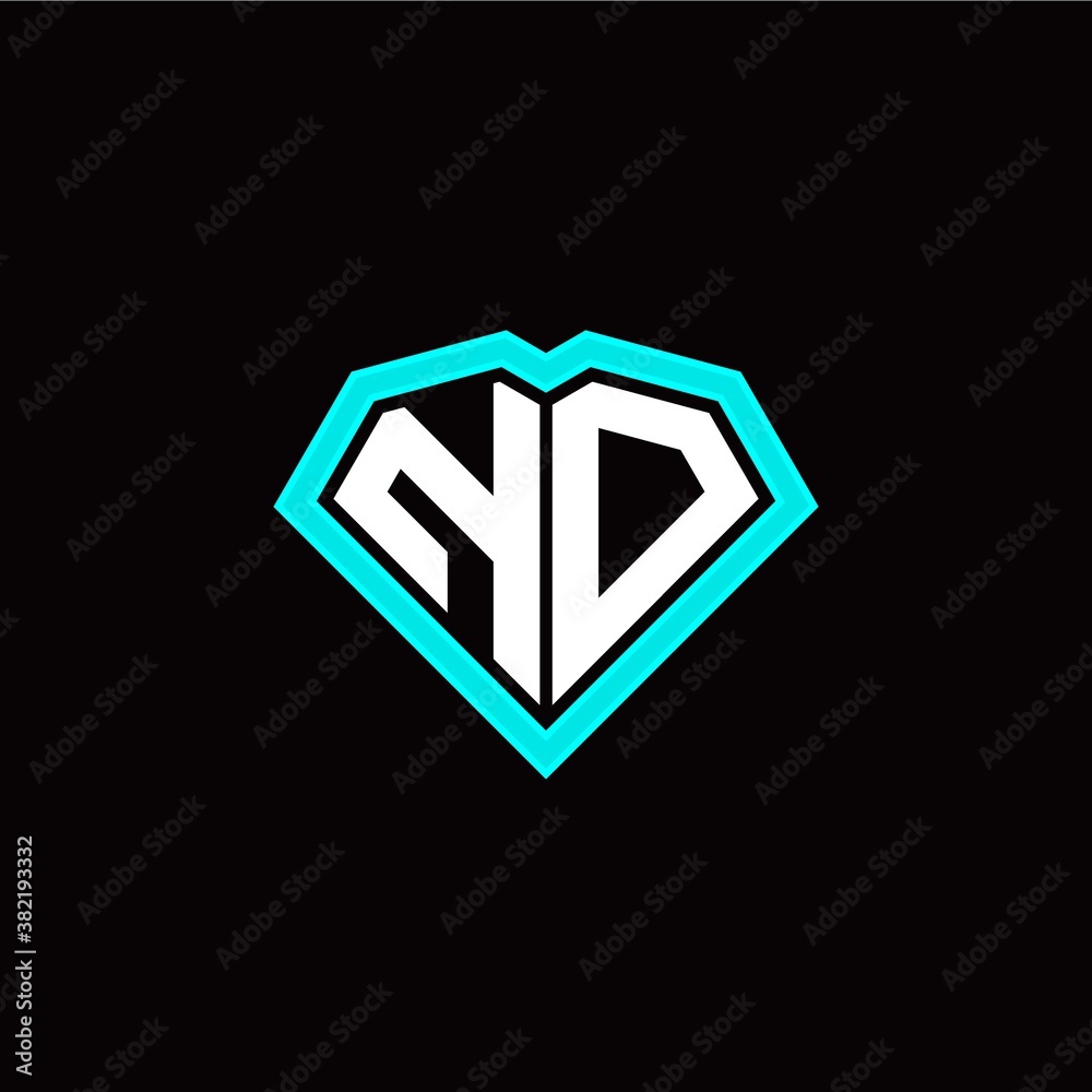 N O initial letter with unique diamond style logo template vector N O initial letter with unique diamond style logo template vector