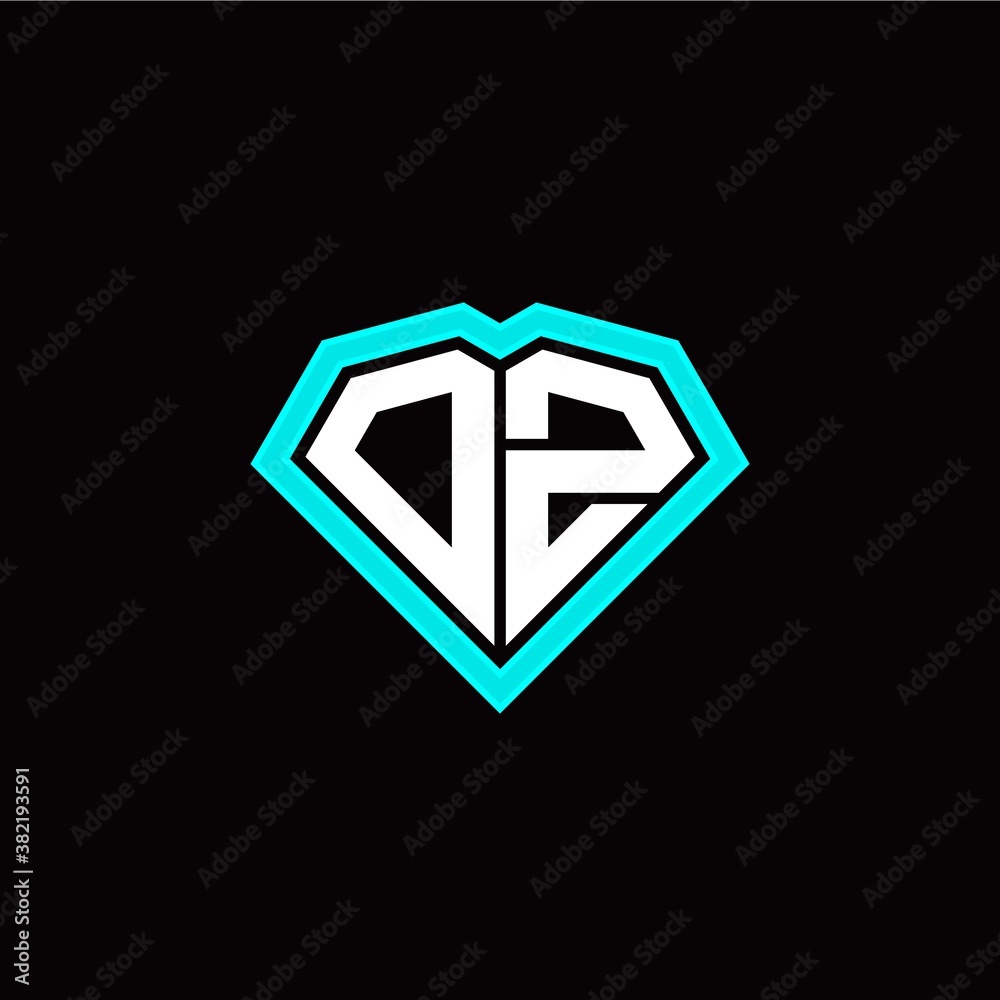 O Z initial letter with unique diamond style logo template vector O Z initial letter with unique diamond style logo template vector