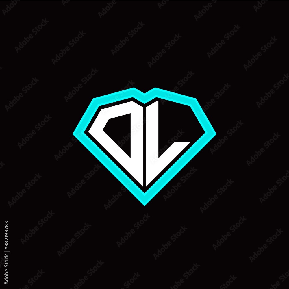 O L initial letter with unique diamond style logo template vector O L initial letter with unique diamond style logo template vector