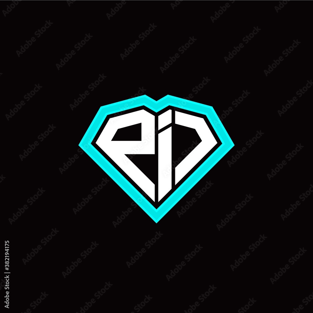 P I initial letter with unique diamond style logo template vector P I initial letter with unique diamond style logo template vector