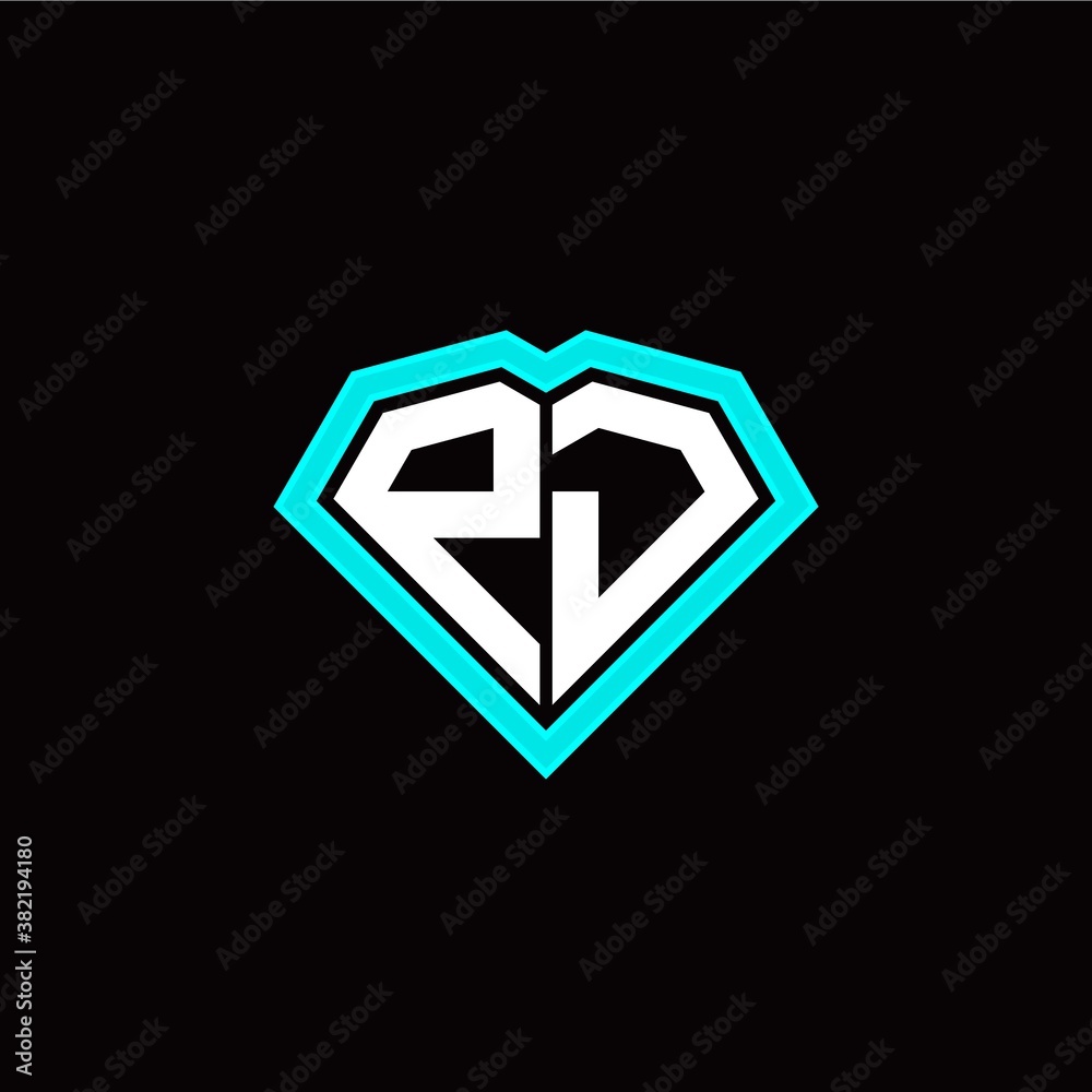 P J initial letter with unique diamond style logo template vector P J initial letter with unique diamond style logo template vector