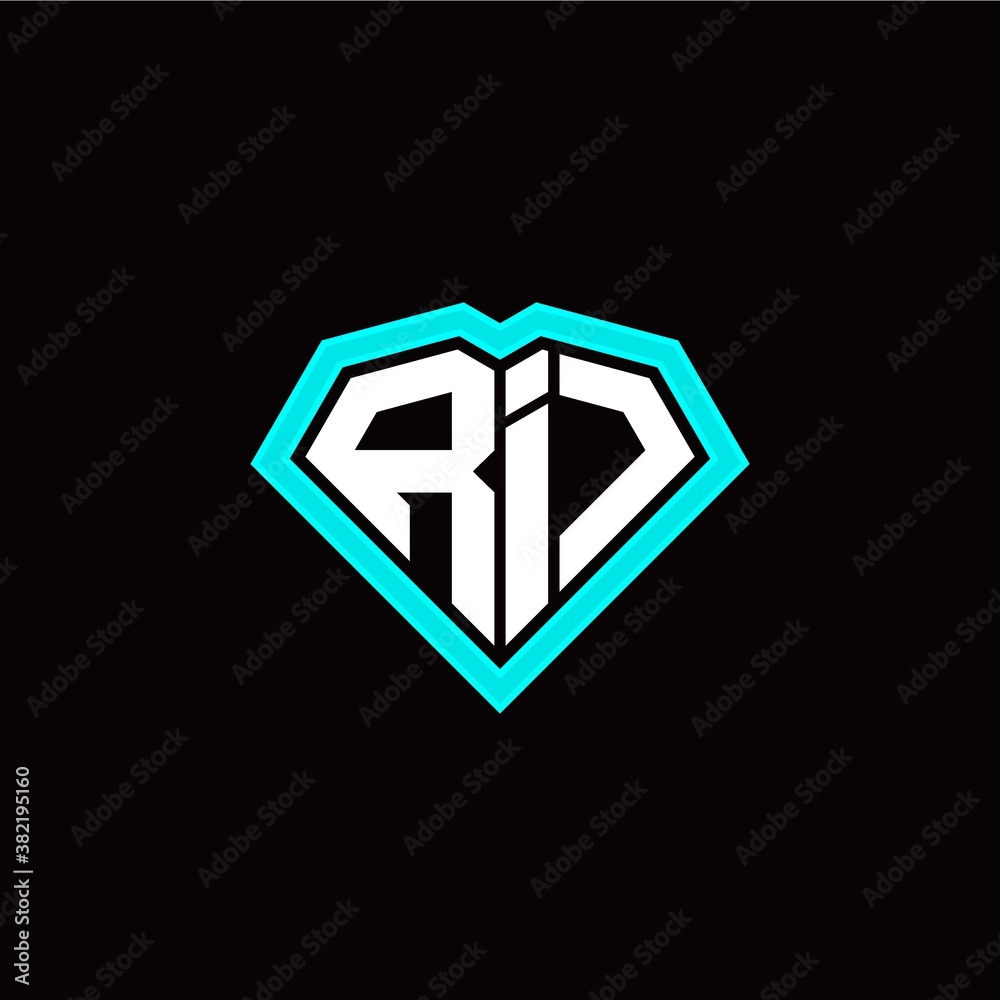 R I initial letter with unique diamond style logo template vector R I initial letter with unique diamond style logo template vector