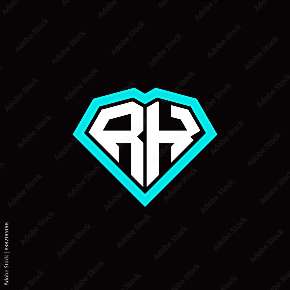 R K initial letter with unique diamond style logo template vector R K initial letter with unique diamond style logo template vector