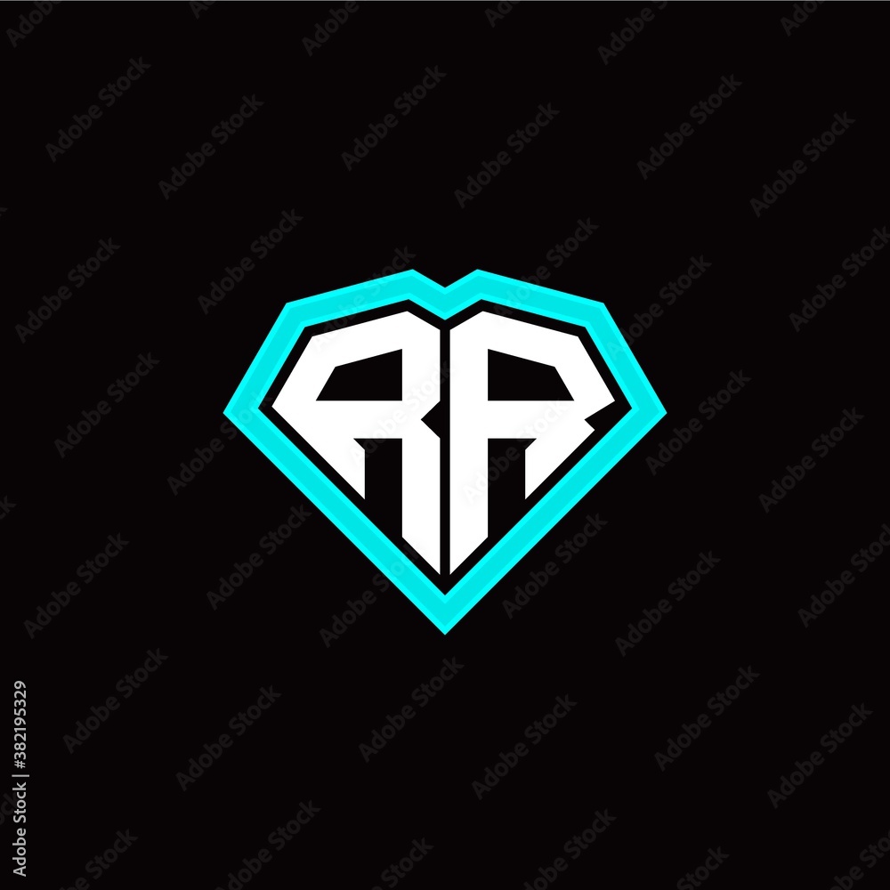 R R initial letter with unique diamond style logo template vector R R initial letter with unique diamond style logo template vector