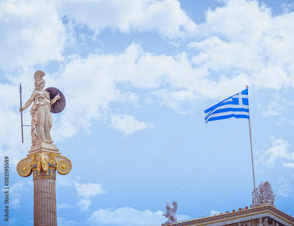 Athena the ancient Greek goddess of knowledge and wisdom and the Greek