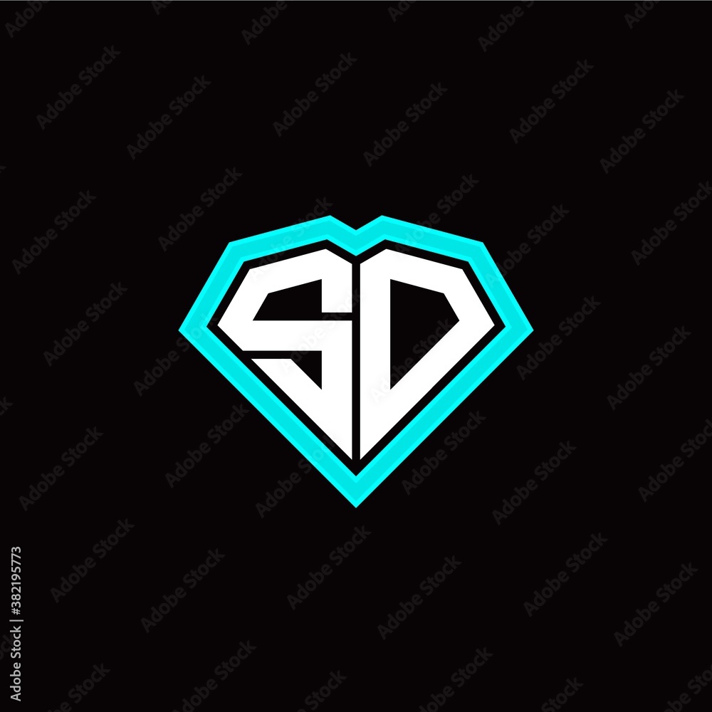 S O initial letter with unique diamond style logo template vector S O initial letter with unique diamond style logo template vector