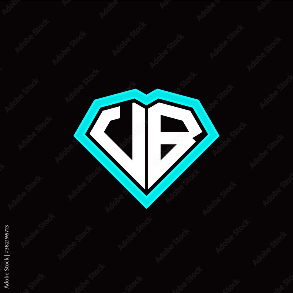 U B initial letter with unique diamond style logo template vector U B initial letter with unique diamond style logo template vector
