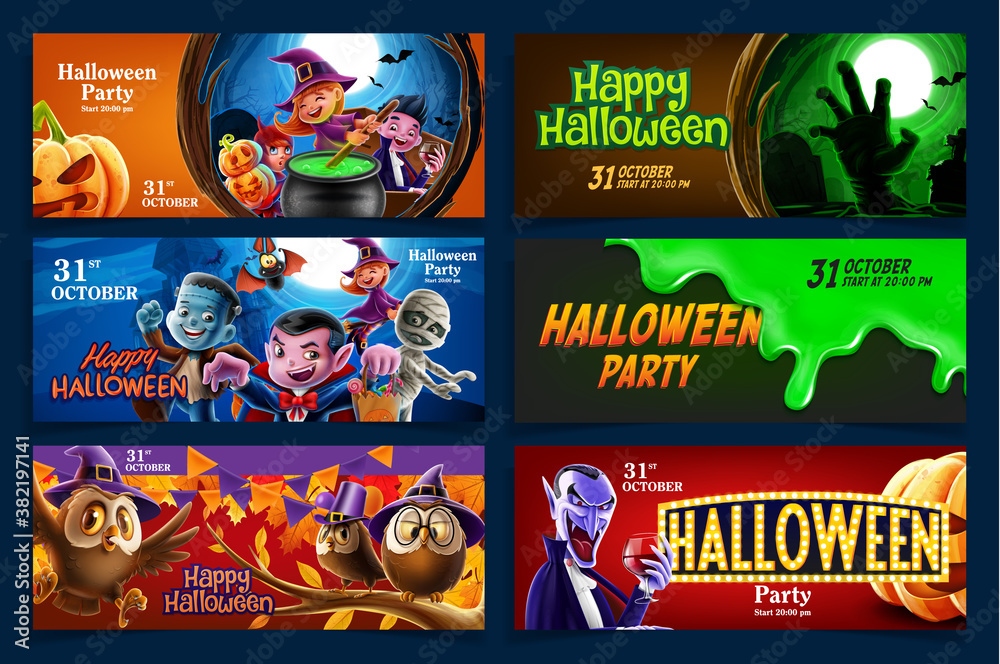 set of graphics for halloween