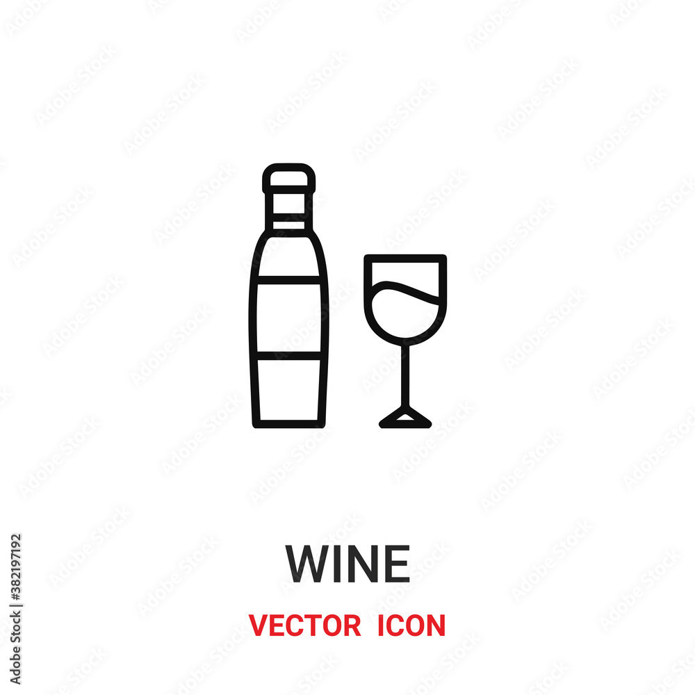 wine icon vector symbol. wine symbol icon vector for your design. Modern outline icon for your website and mobile app design. wine icon vector symbol. wine symbol icon vector for your design. Modern outline icon for your website and mobile app design.