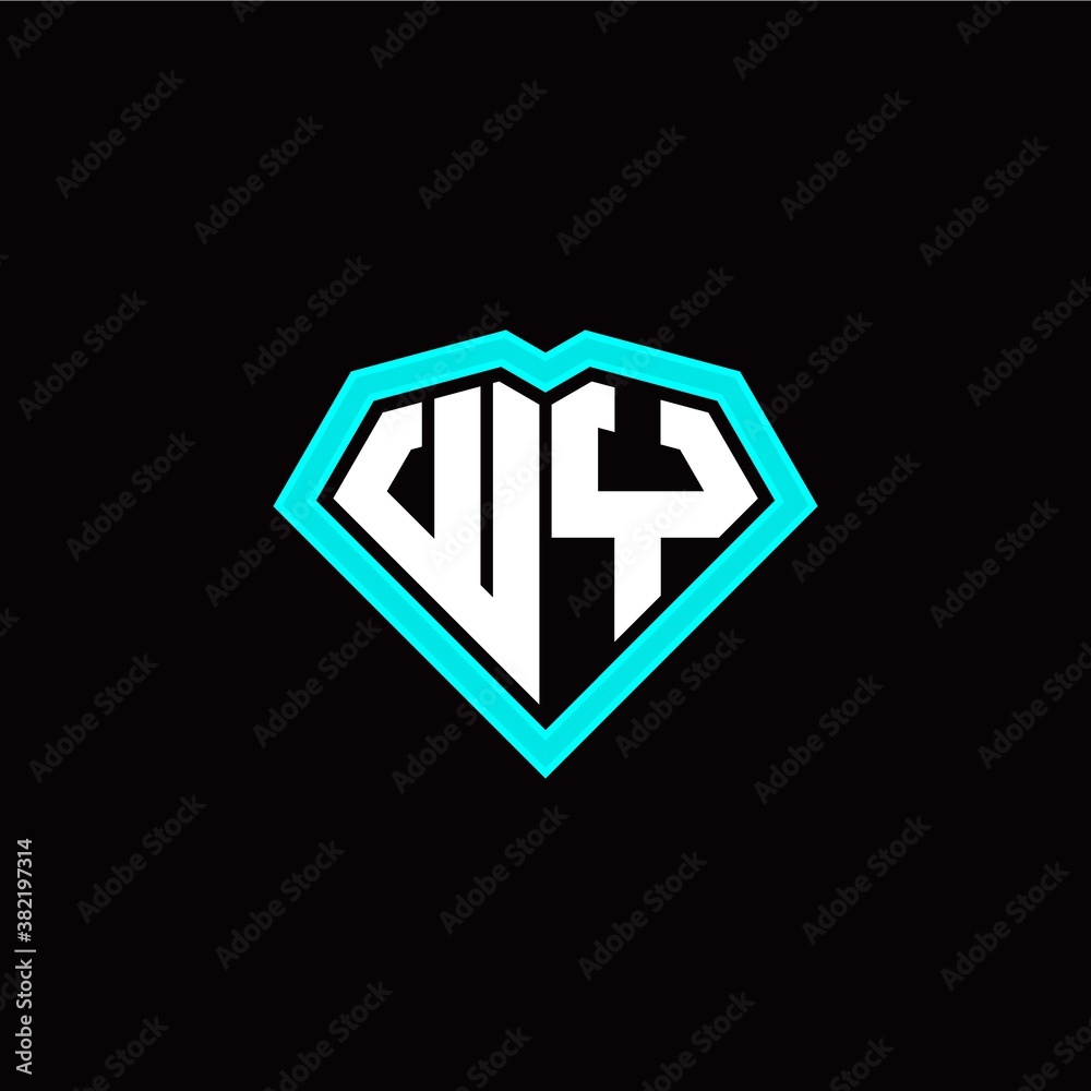 W Y initial letter with unique diamond style logo template vector W Y initial letter with unique diamond style logo template vector