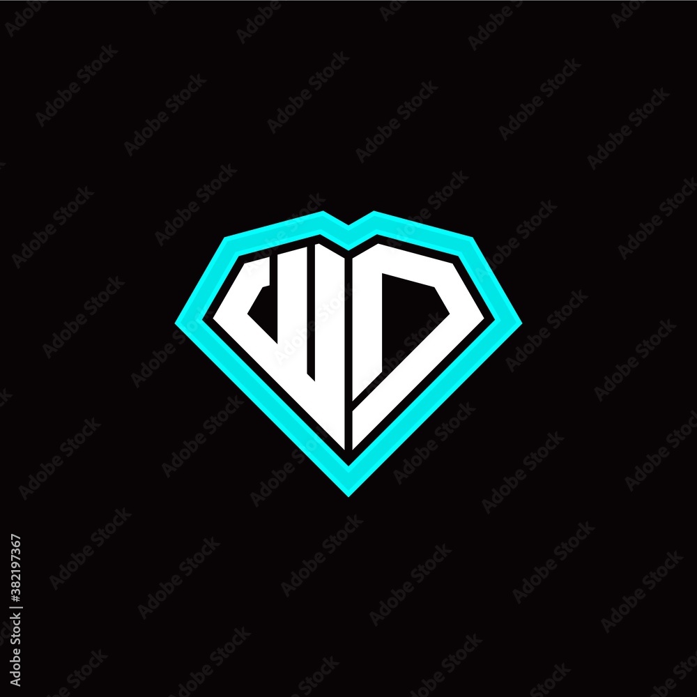 W D initial letter with unique diamond style logo template vector W D initial letter with unique diamond style logo template vector