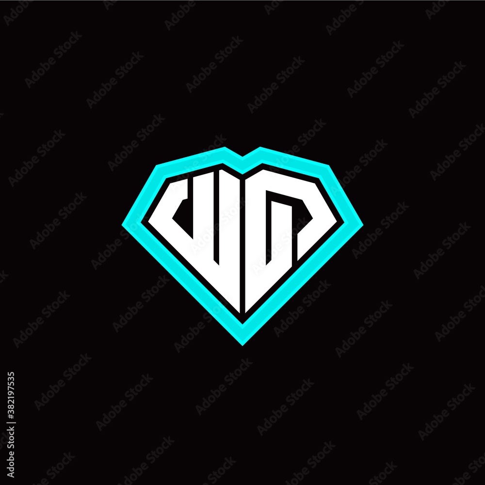 W Q initial letter with unique diamond style logo template vector W Q initial letter with unique diamond style logo template vector