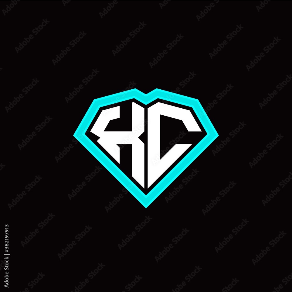 X C initial letter with unique diamond style logo template vector X C initial letter with unique diamond style logo template vector