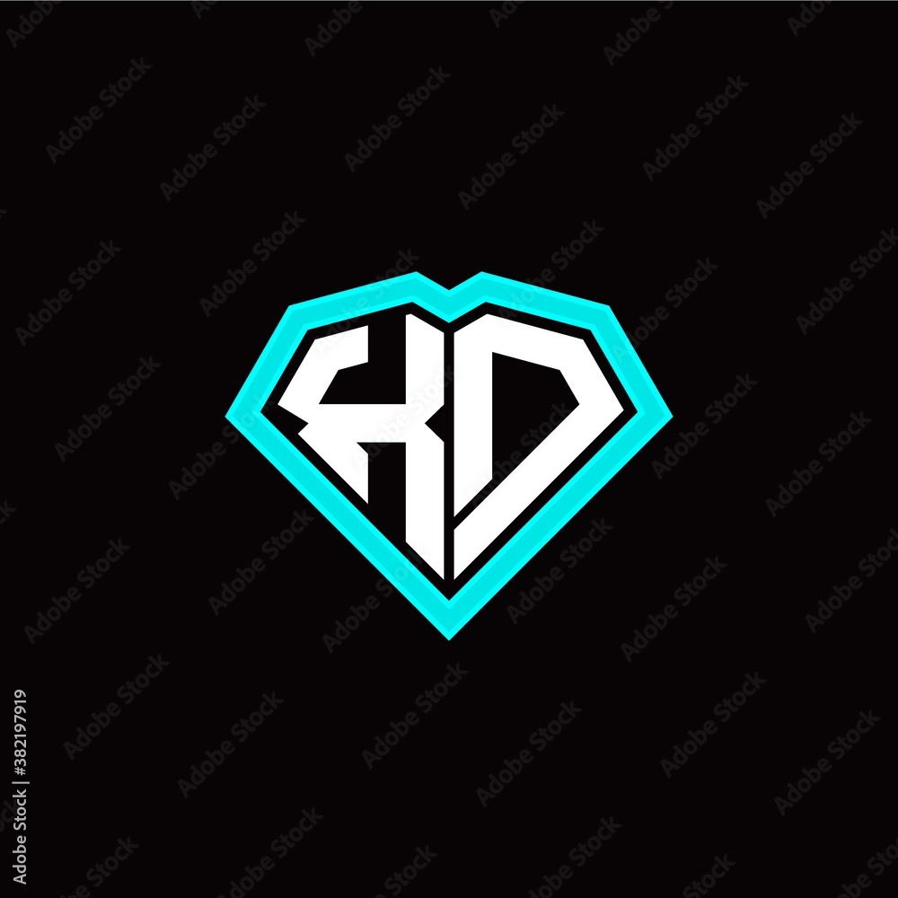 X D initial letter with unique diamond style logo template vector X D initial letter with unique diamond style logo template vector