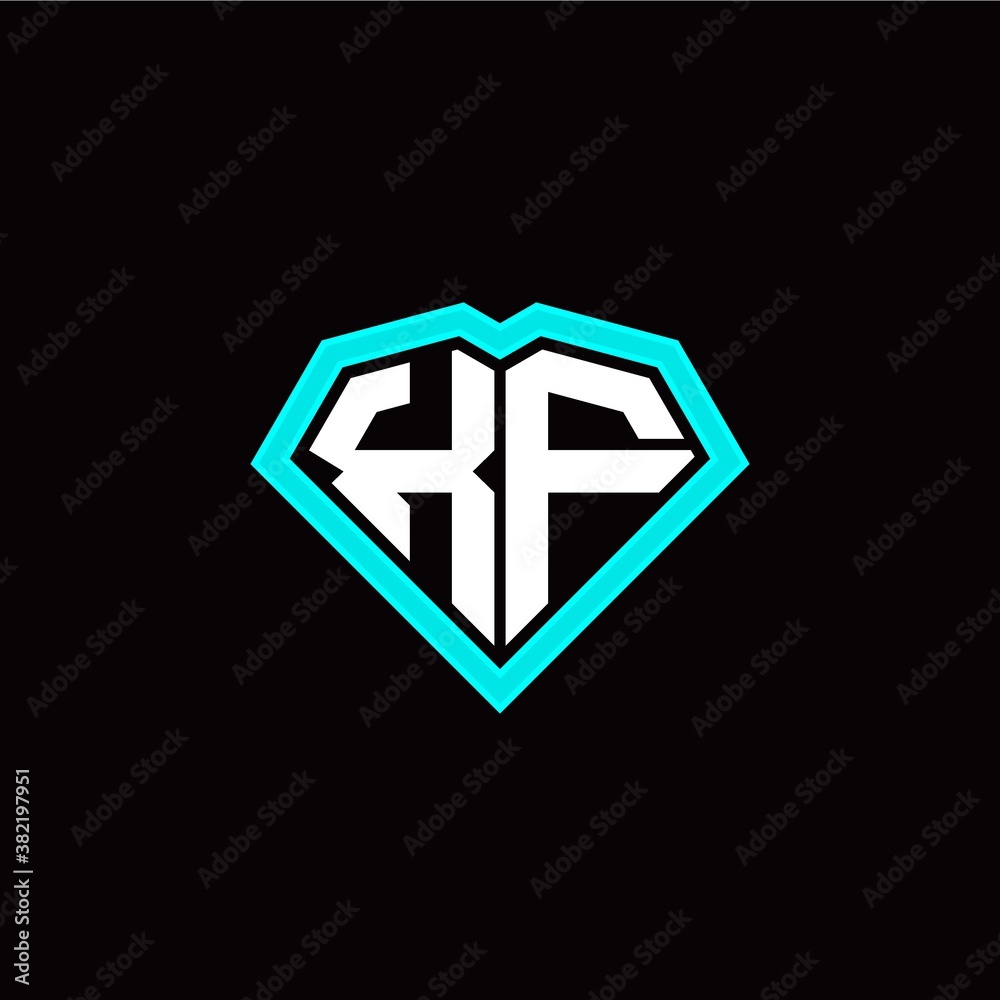 X F initial letter with unique diamond style logo template vector X F initial letter with unique diamond style logo template vector
