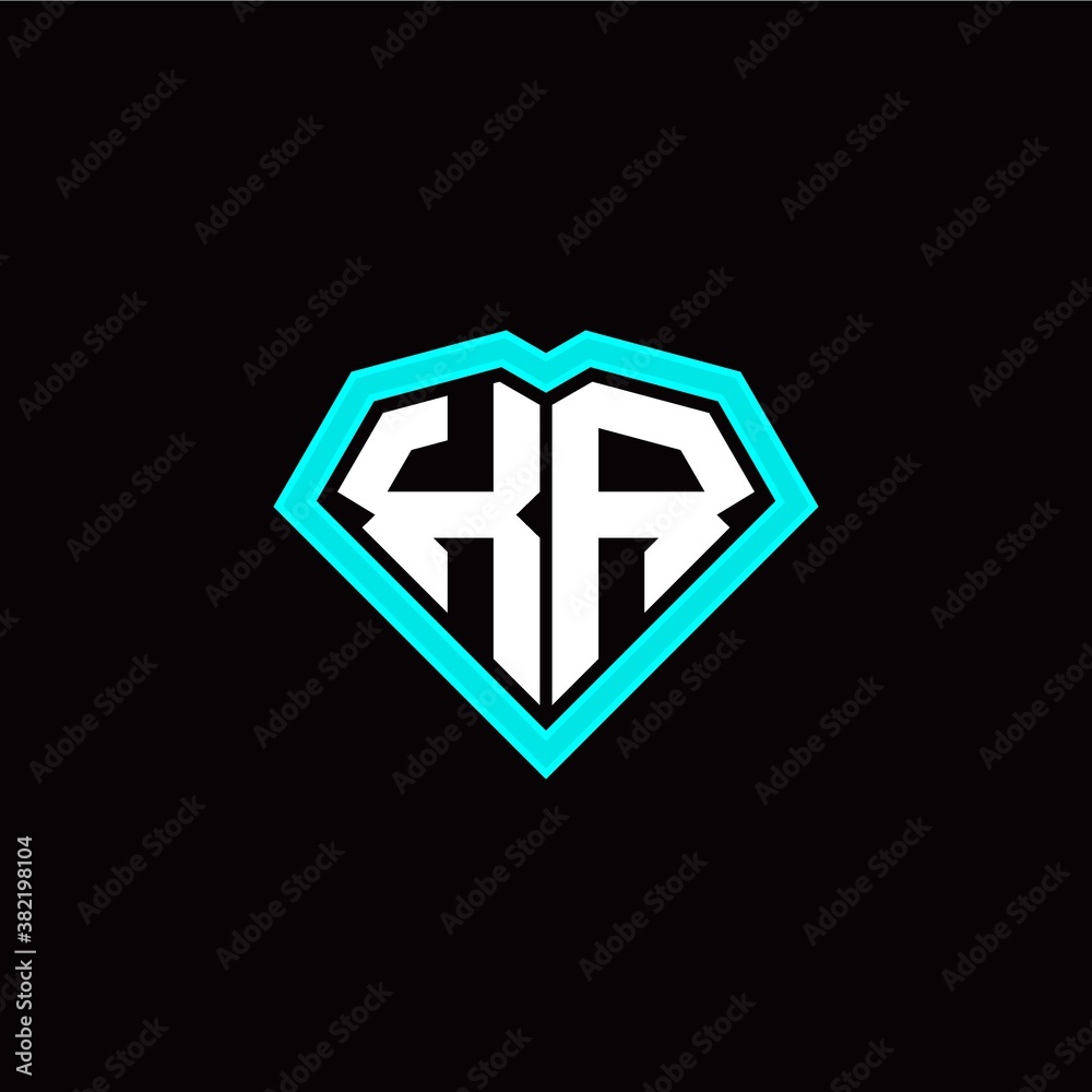 X R initial letter with unique diamond style logo template vector X R initial letter with unique diamond style logo template vector