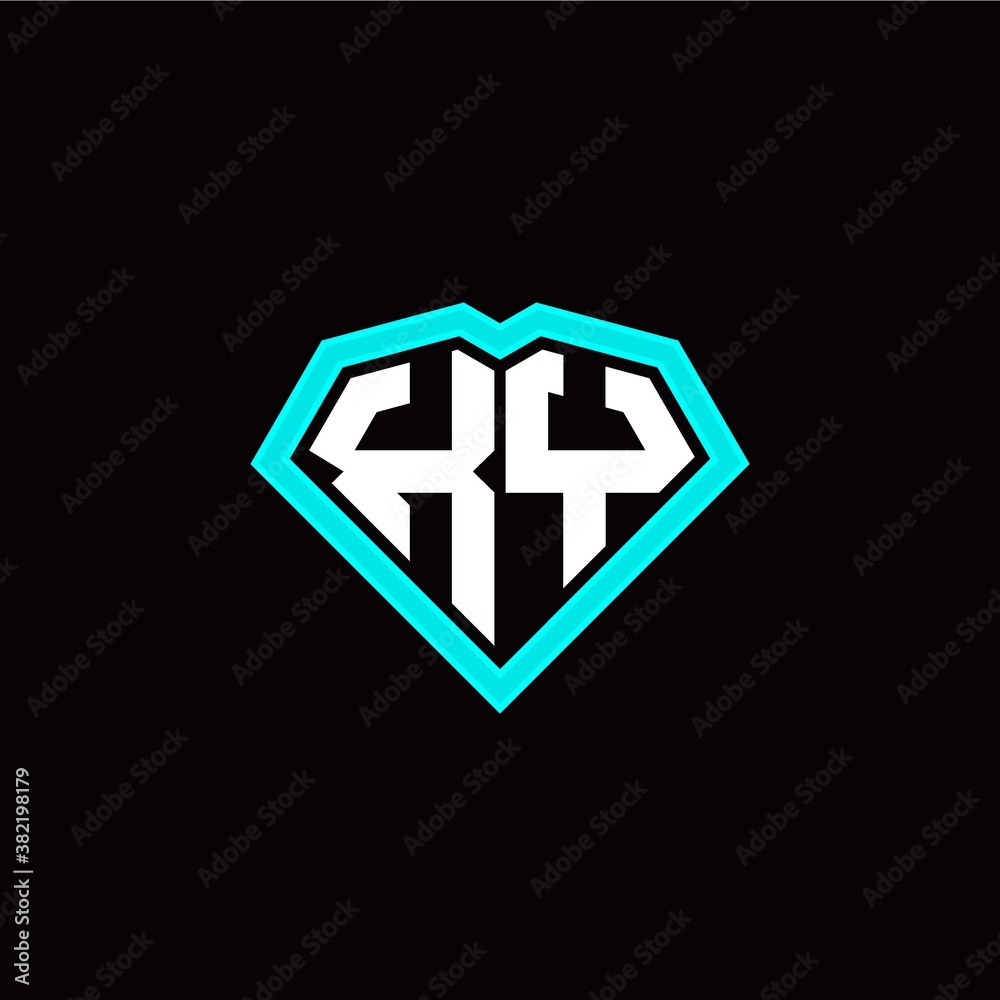 X Y initial letter with unique diamond style logo template vector X Y initial letter with unique diamond style logo template vector