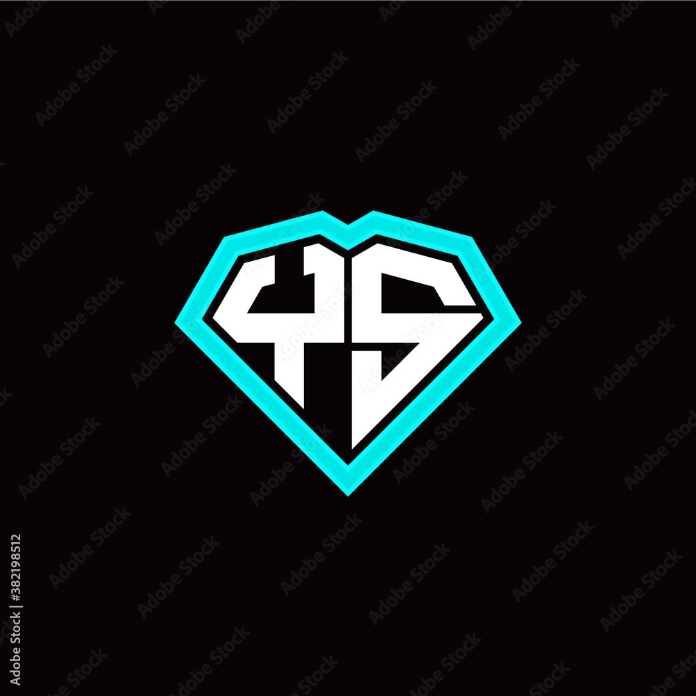 Y S initial letter with unique diamond style logo template vector Y S initial letter with unique diamond style logo template vector