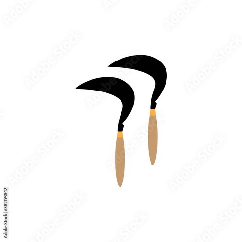 Farmer sickle vector