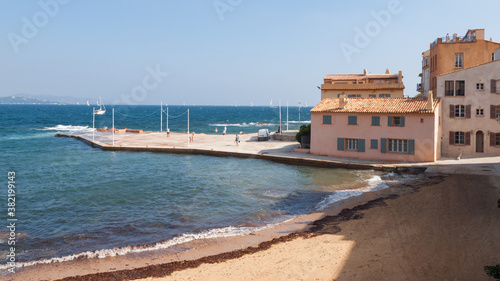 Plage de la Ponche - beach in Saint-Tropez, French Riviera, Côte d'Azur, France